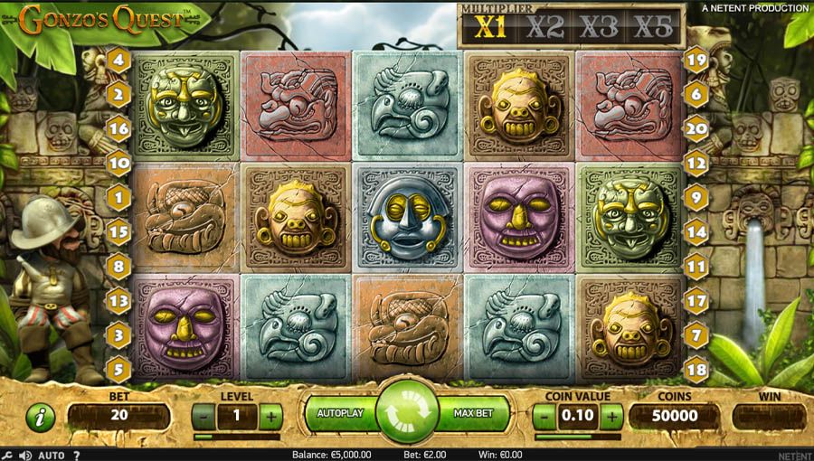 Schermata del gioco Gonzo Quest