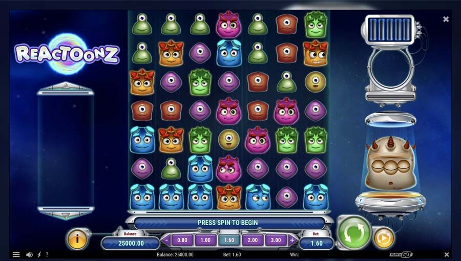Schermata del gioco Reactoonz