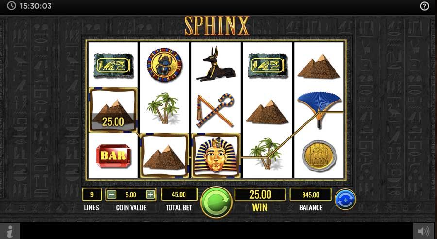 Schermata del gioco Sphinx