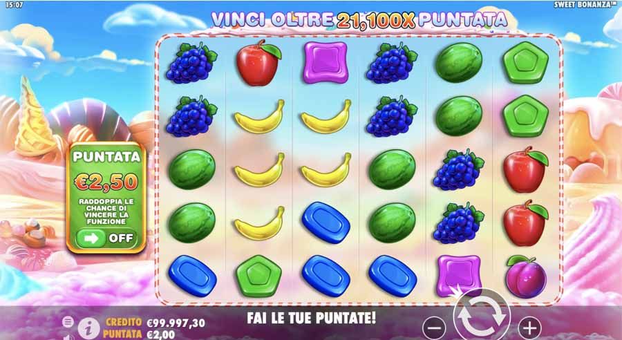 Schermata del gioco Sweet Bonanza